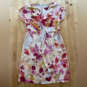 Akris Pink and Yellow Silk Dress